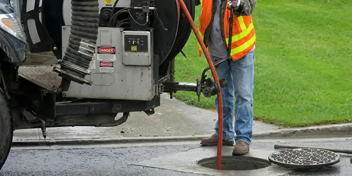 sewage clean up professionals using industrial equipment to remove contaminated wastewater in Anaheim, CA